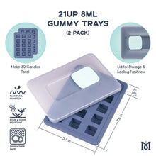 Load image into Gallery viewer, Magical 21UP Square Gummy Molds 8mL (2 Pack)
